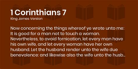 1 Corinthians 7 KJV .